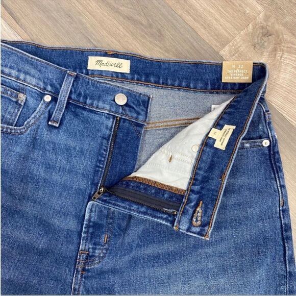 Madewell The Perfect Vintage Straight Jean Blue 32 - Picture 7 of 13